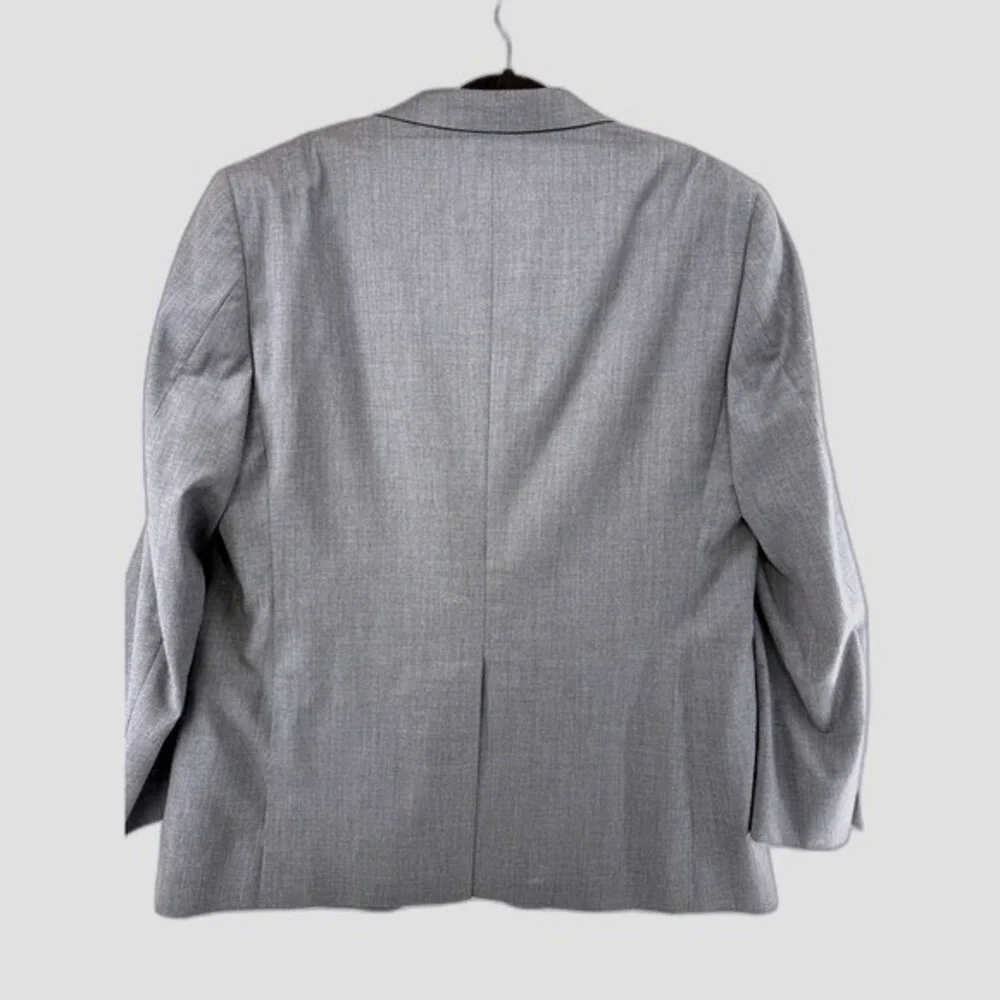 Jos. A. Bank Signature Collection Mens 46R Grey 100% Wool 2-Button Blazer Jacket